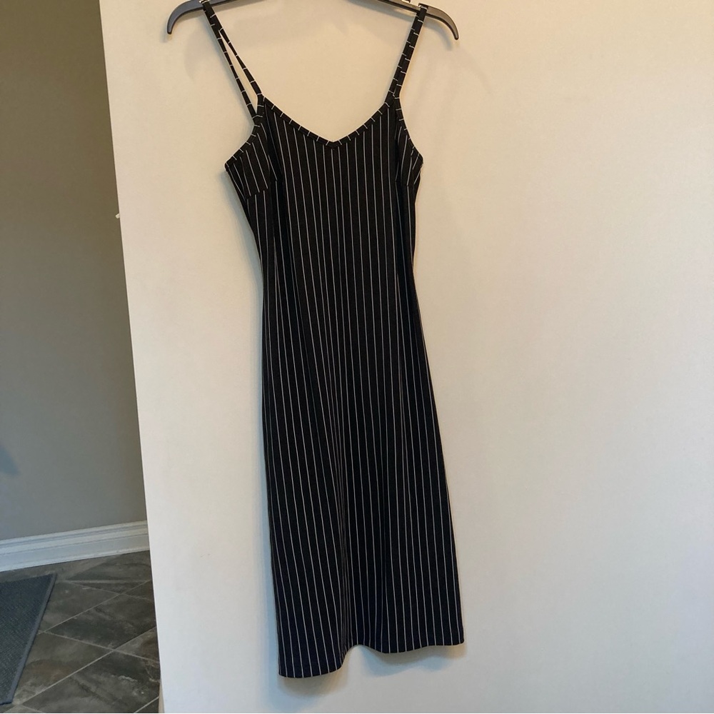 Black and White Striped Dress